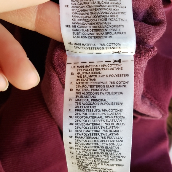 Adidas Velour Crew Neck Maroon Trefoil Sweatshirt Size M - Picture 12 of 12